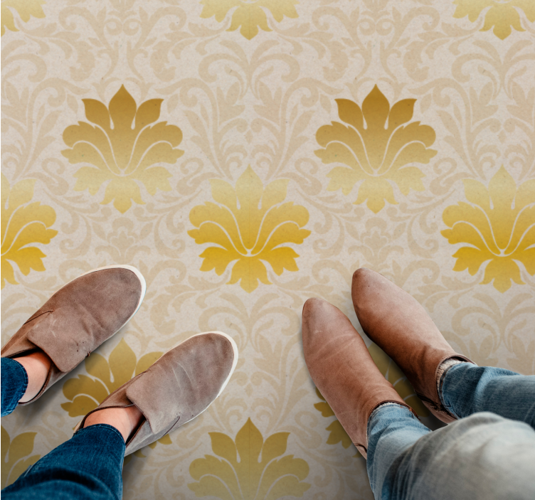 Barok patroon elegantie vinyl tapijt antiek - TenStickers