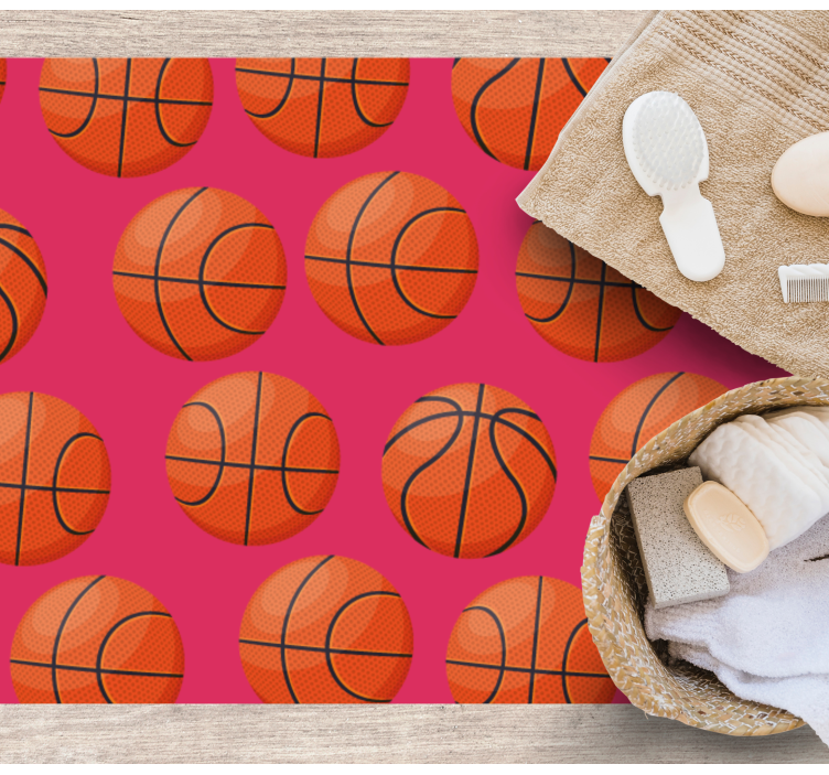 Basketbalmotief vinyl tapijt voor meer kinderen - TenStickers