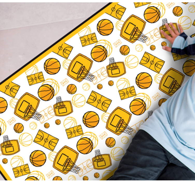 Basketbalplezier vinyl tapijt tiener - TenStickers