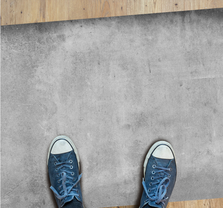 Betongrijze toon marmeren vinyl tapijt - TenStickers