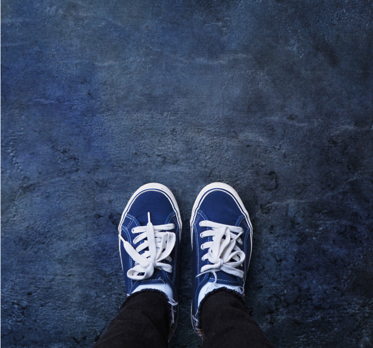 Blauw tapijt met betontextuur in industriële stijl - TenStickers