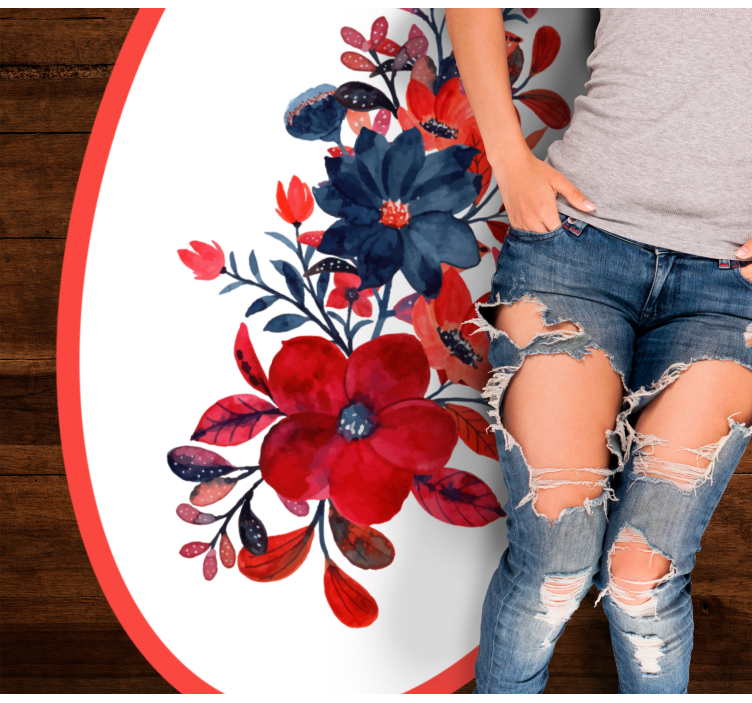 Bloemstuk vinyl tapijt bloemen en planten - TenStickers