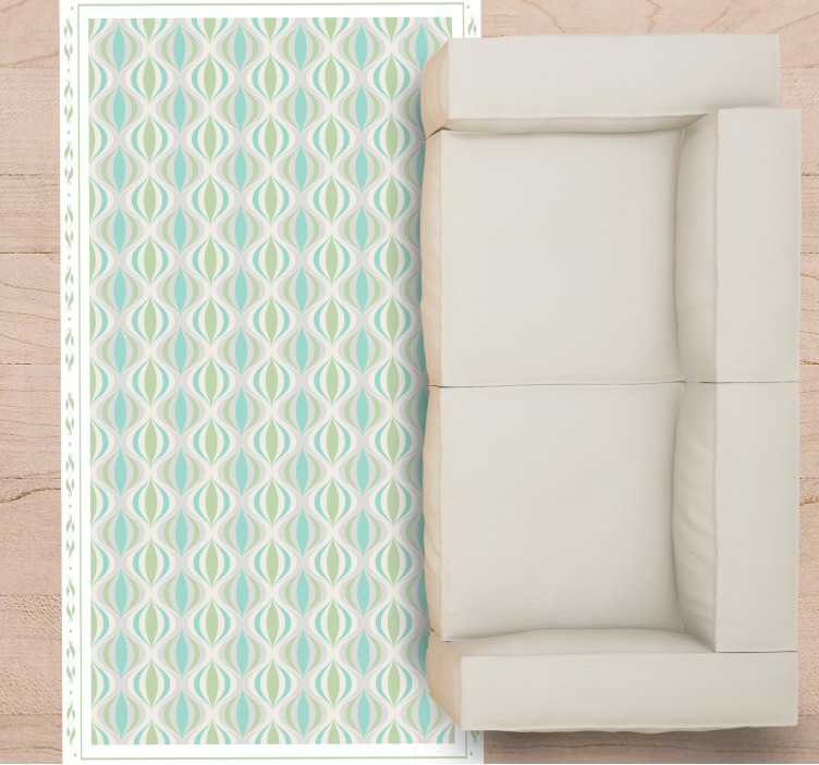 Bochtig motief vinyl tapijt tegels - TenStickers