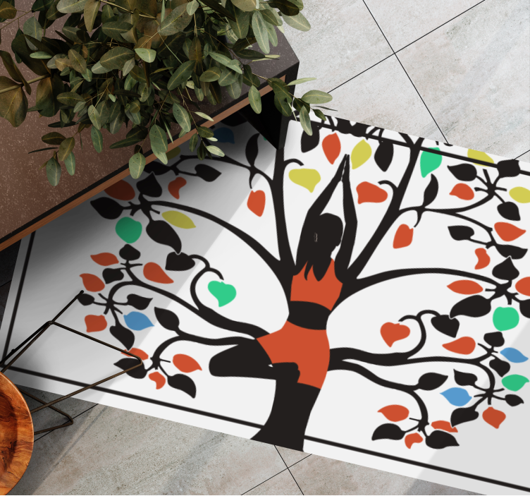 Vrouwenboom vinyl tapijt natuur - TenStickers