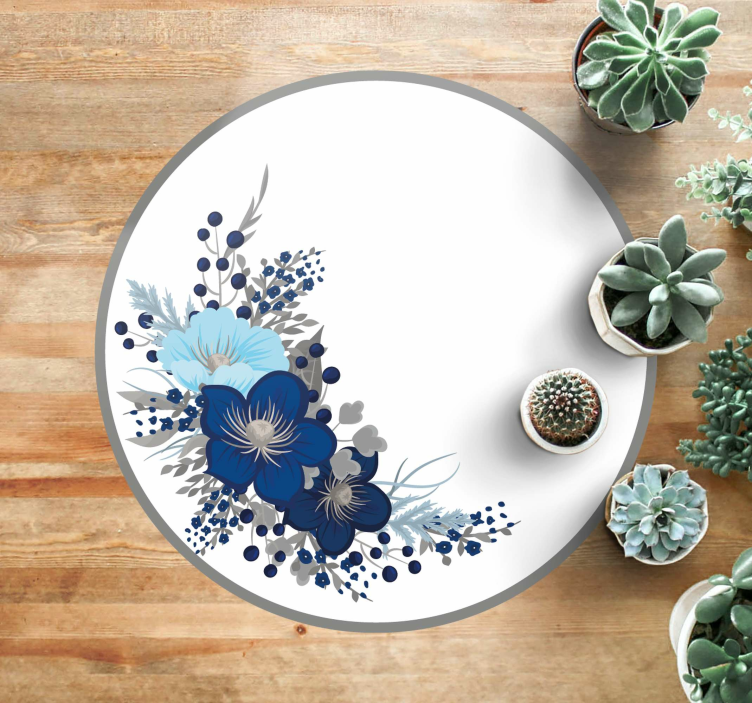 Botanische collectie vinyl tapijt bloemen en planten - TenStickers