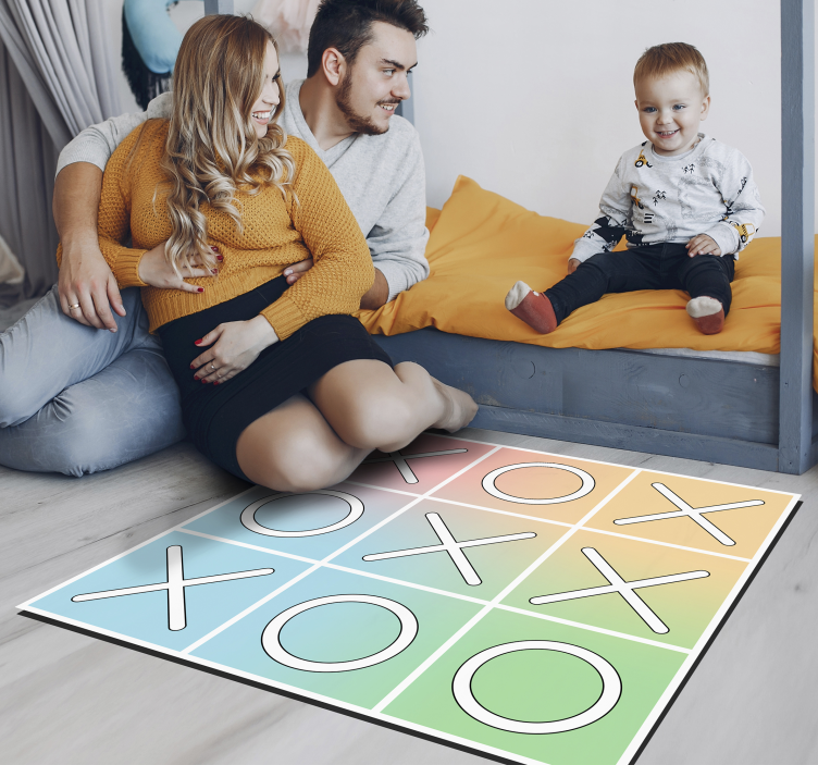 Boter-kaas-en-eieren spelen vinyl tapijt spel - TenStickers