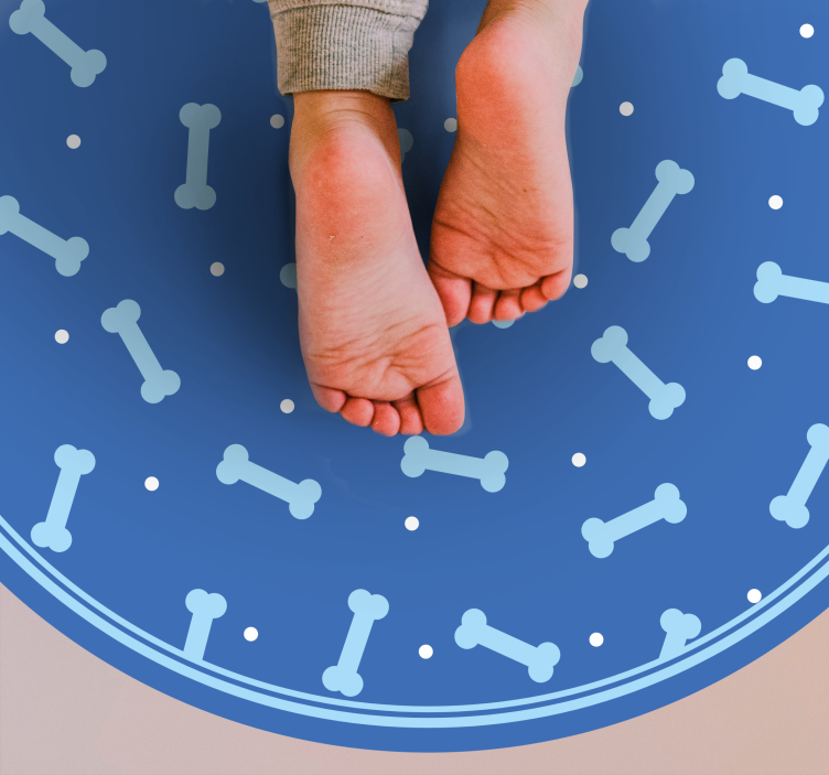 Botpatroonspel vinyl vloerkleed rond - TenStickers