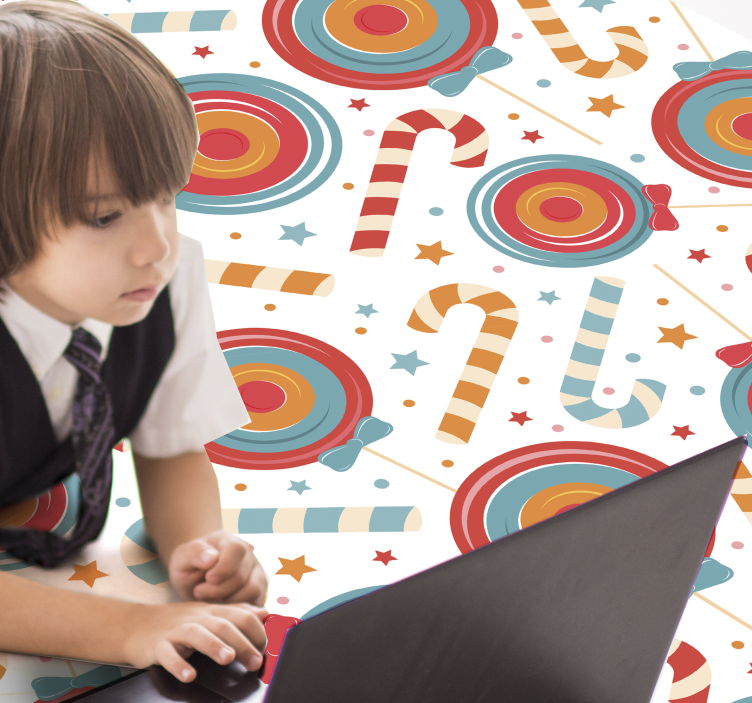 Candyland-afbeeldingen vinyl tapijt spel - TenStickers