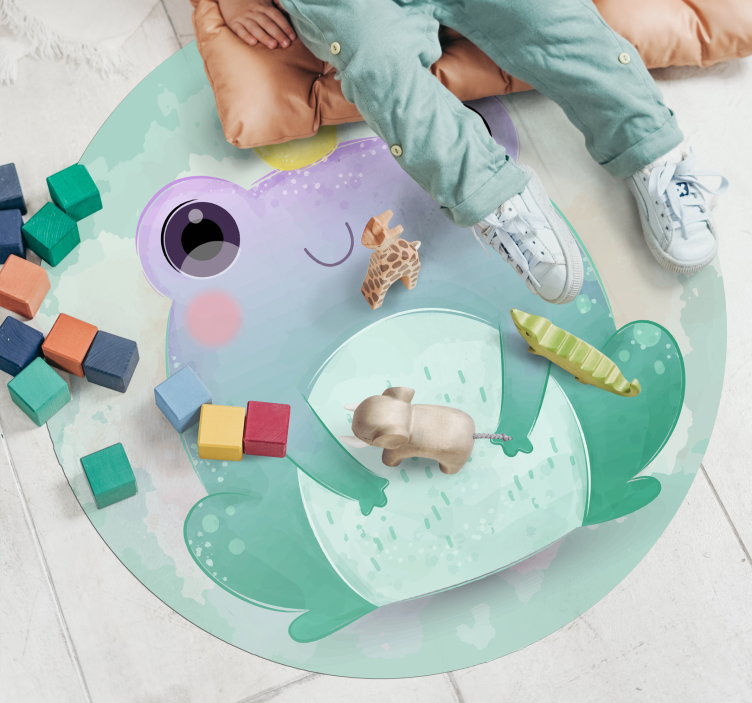 Cartoon aquatische vrienden vinyl tapijt voor meer kinderen - TenStickers