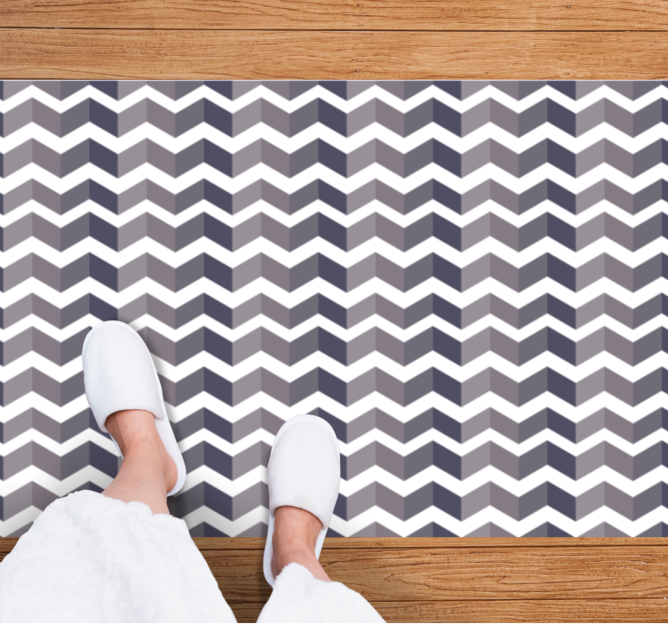 Chevron patroon elegant Geometrisch vinyl vloerkleed - TenStickers