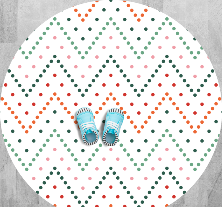 Chevron stippenpatroon vinyl tapijt sterren - TenStickers