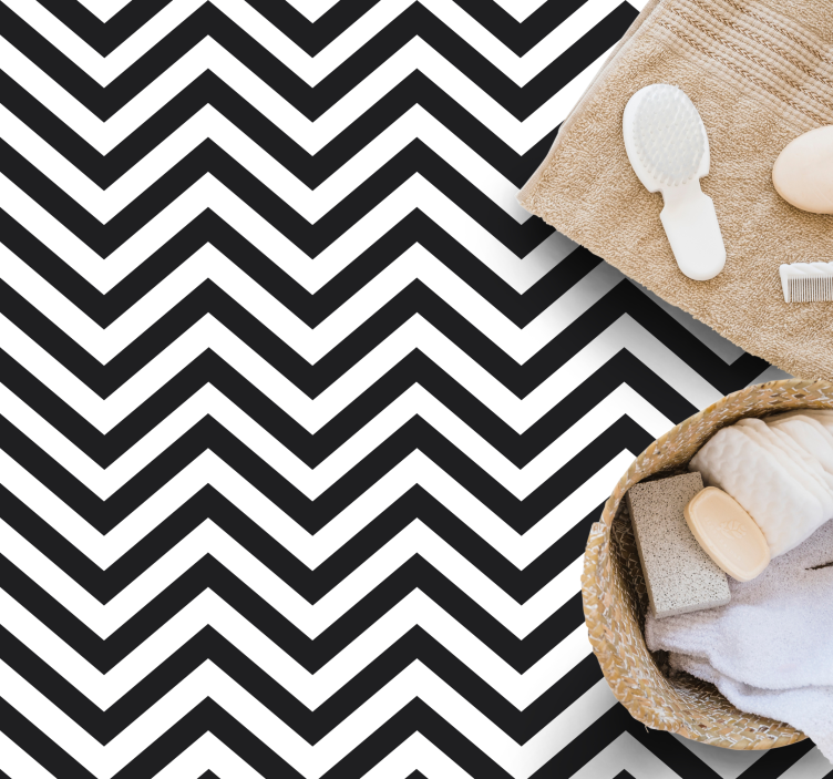 Chevron streep stijlen vinyl tapijt met strepen - TenStickers