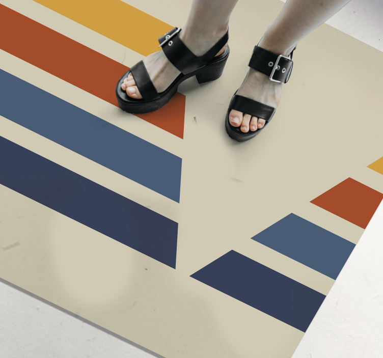 Chevron strepenmotief vinyl tapijt geometrisch - TenStickers