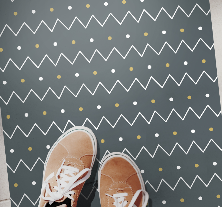 Chevron zigzag stijl vinyl tapijt met strepen - TenStickers