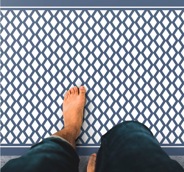 Chique diamantmotief vinyl tapijt geometrisch - TenStickers