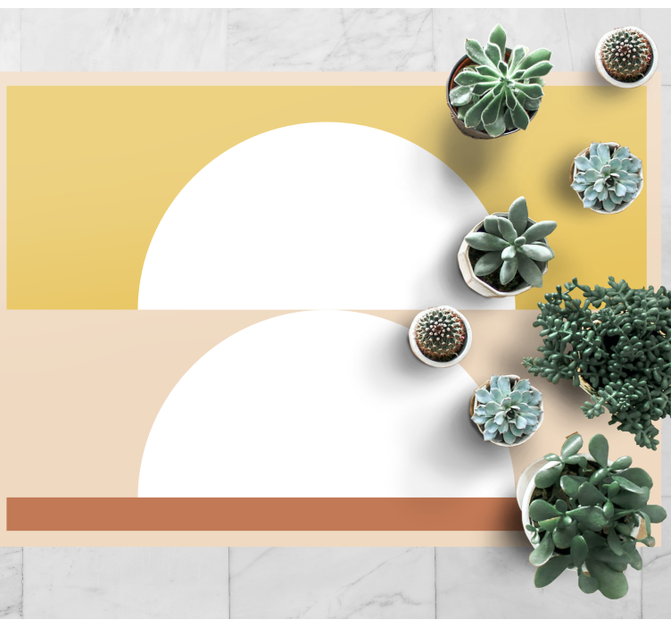 Circulair minimalisme vinyl tapijt minimalistisch - TenStickers