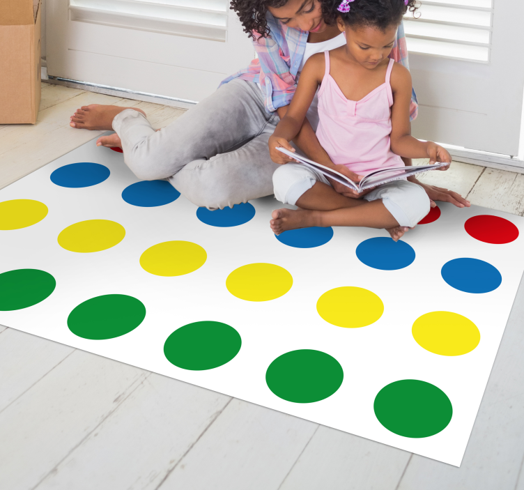 Cirkelvormige patronen vinyl tapijt spel - TenStickers