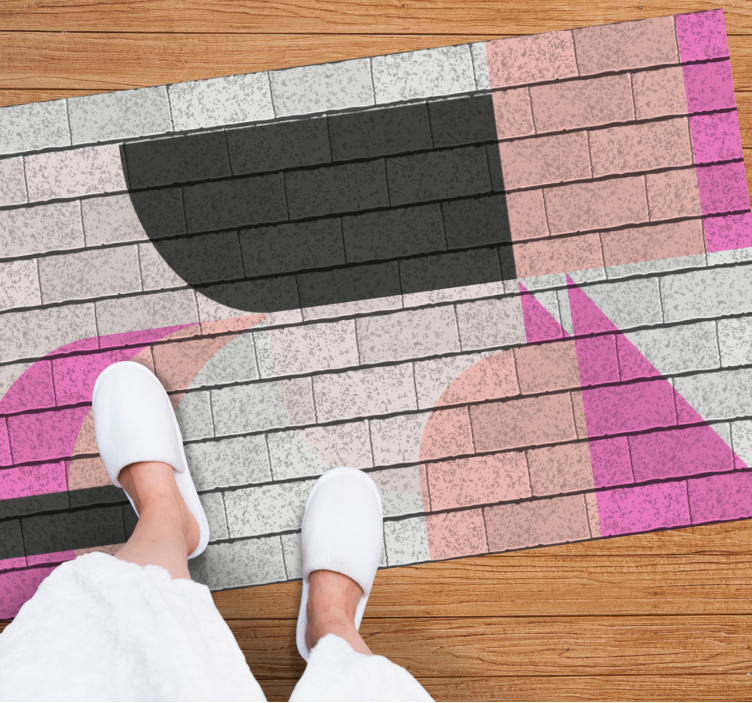 Conceptuele kleursegmenten vinyl tapijt geometrisch - TenStickers