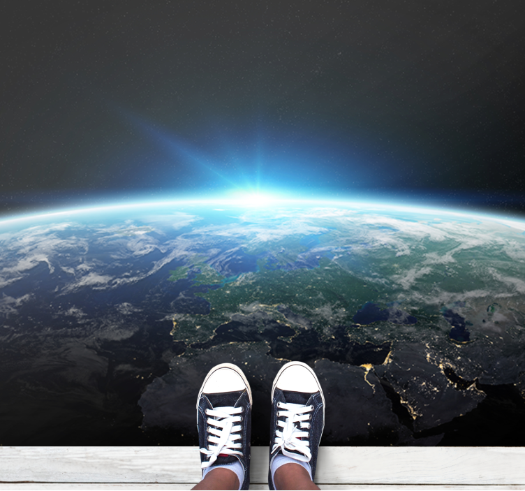 De heldere horizon van de aarde vinyl tapijt tiener - TenStickers