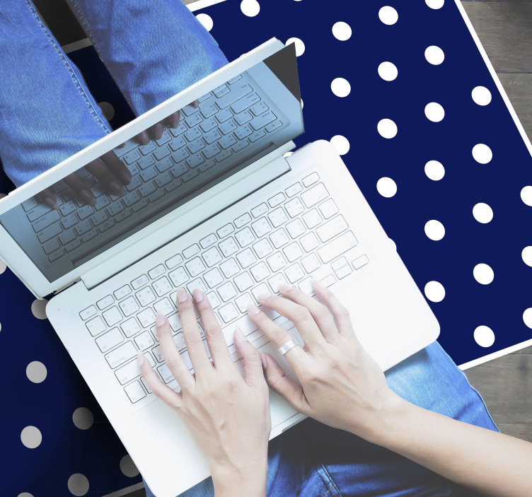 Decor met stippen vinyl tapijt minimalistisch - TenStickers