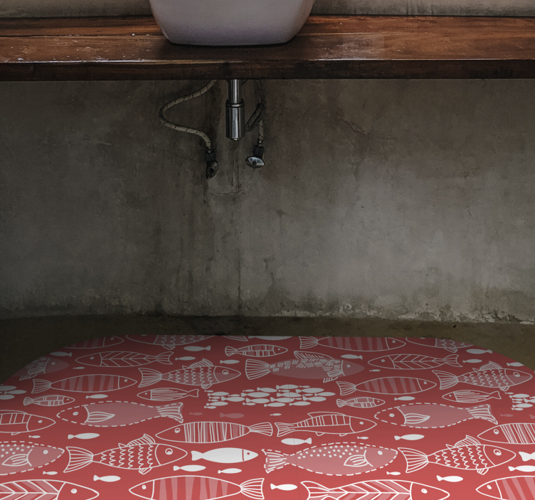 Decor met vispatroon dieren vinyl tapijt - TenStickers