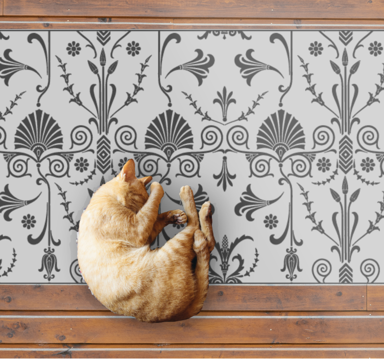 Decoratief bloemenpatroon vinyl tapijt modern - TenStickers