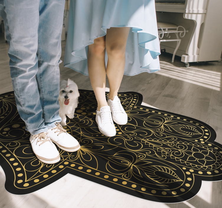 Decoratieve hamsa vinyl tapijt mandala - TenStickers