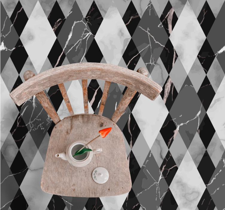 Diamant marmerpatroon marmeren vinyl tapijt - TenStickers