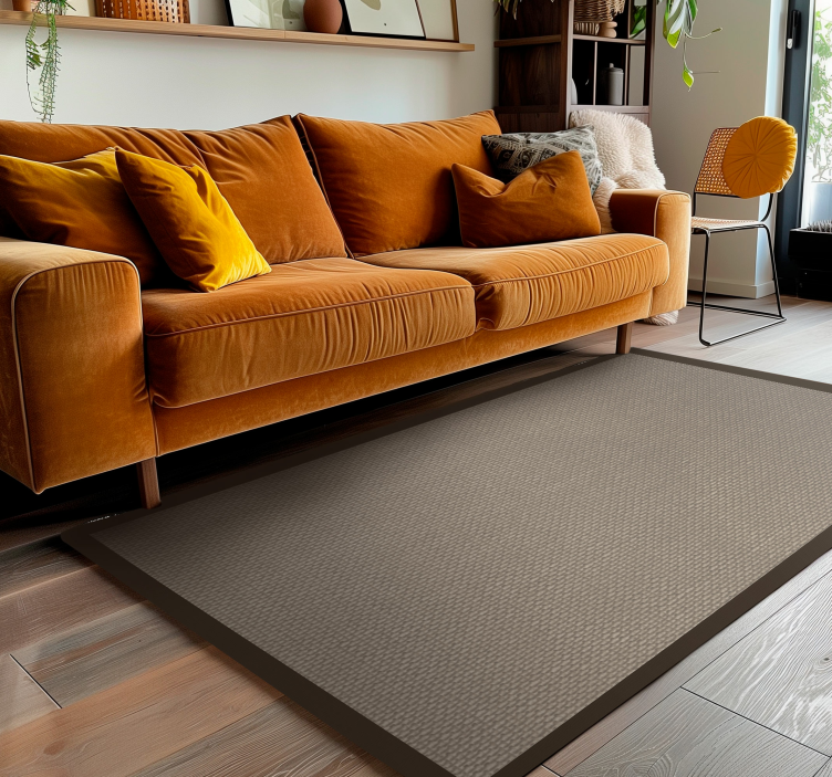 Donkerder kleuromtrek vinyl tapijt beige - TenStickers