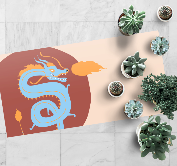 Drakengeest etnisch vinyl tapijt - TenStickers