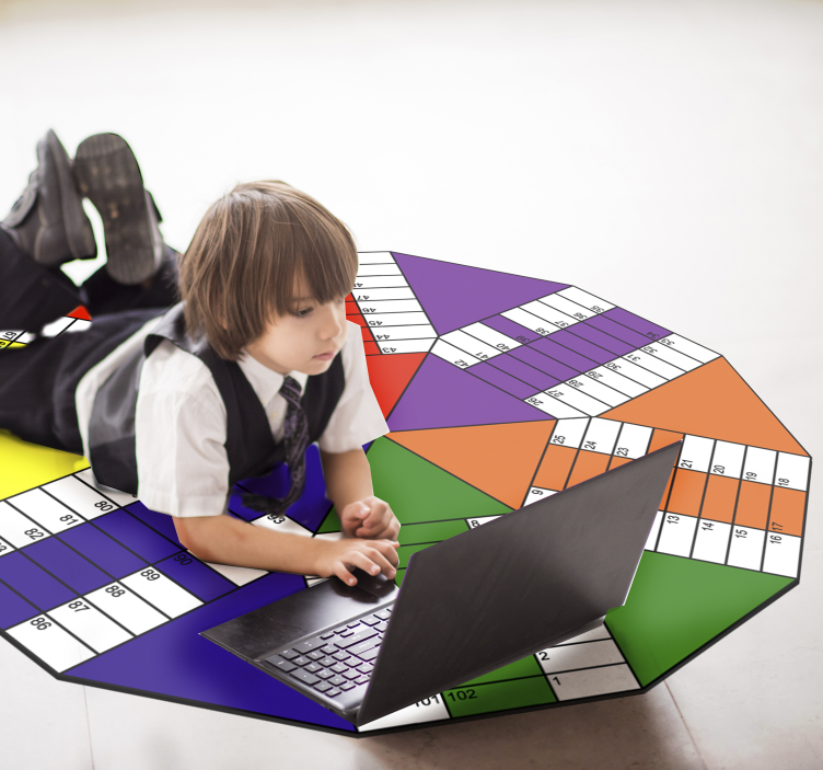Educatief cirkeldiagram vinyl tapijt spel - TenStickers