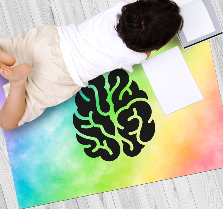 Educatieve regenboog vinyl tapijt voor meer kinderen - TenStickers