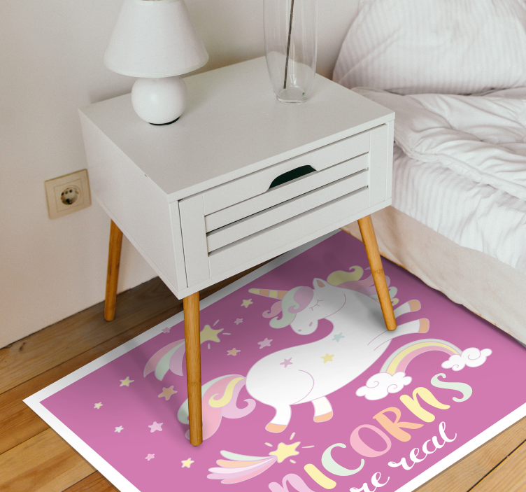 Eenhoorns echte magie vinyl tapijt kind - TenStickers