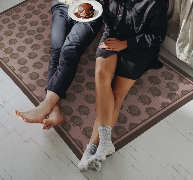 Egel patroon dieren vinyl tapijt - TenStickers