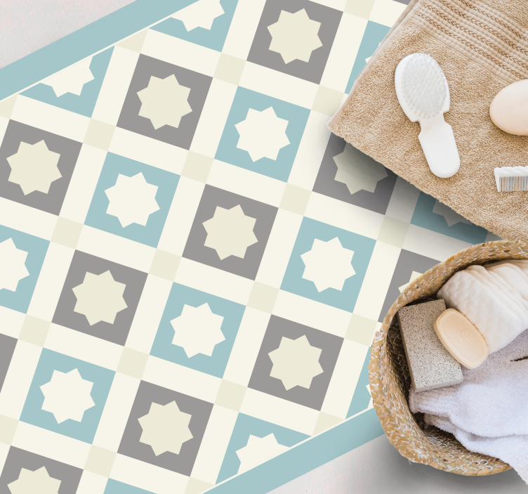 Elegant stermotief vinyl tapijt tegels - TenStickers