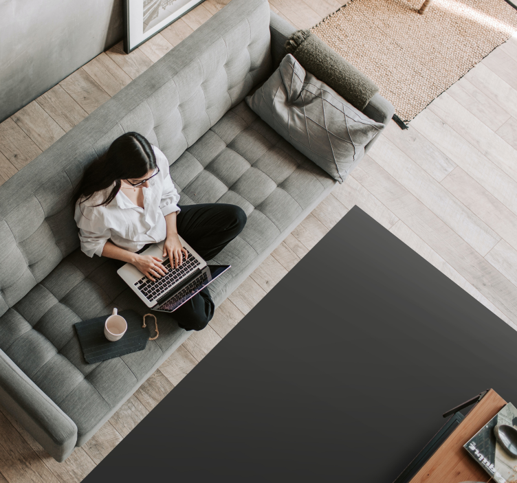 Elegant zwart oppervlak vinyl tapijt woonkamer - TenStickers