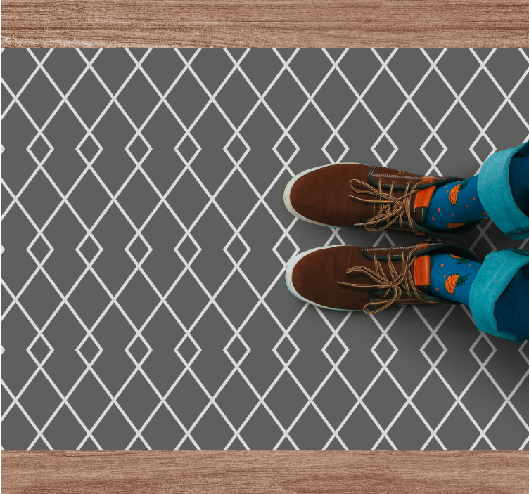 Elegante diamantarrangement vinyl tapijt geometrisch - TenStickers