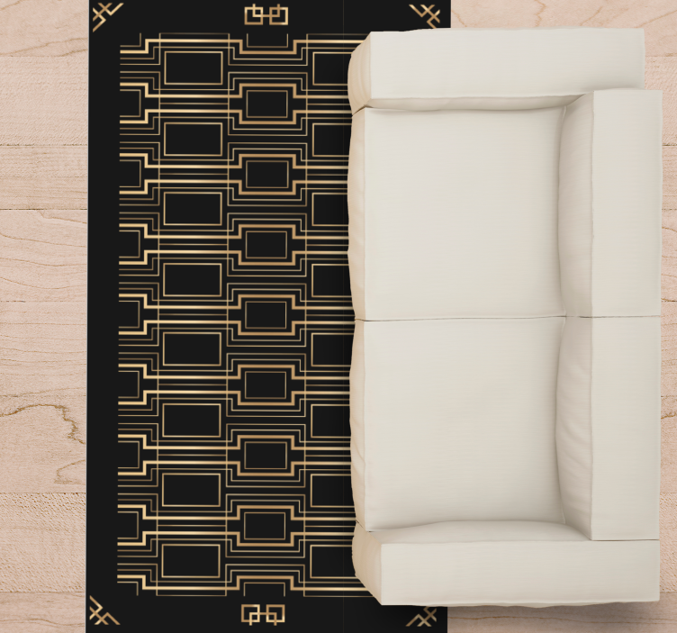 Elegante geometrische patronen vinyl tapijt modern - TenStickers