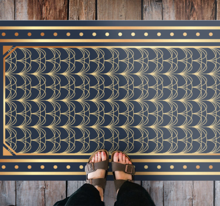 Elegante golfpatronen vinyl tapijt geometrisch - TenStickers