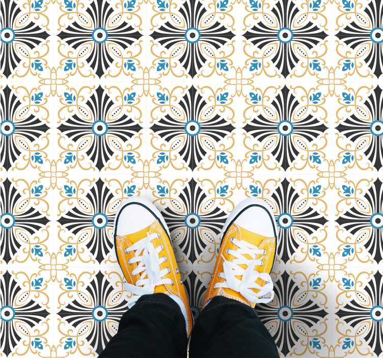 Elegante mozaïekstijl vinyl tapijt mozaïek - TenStickers