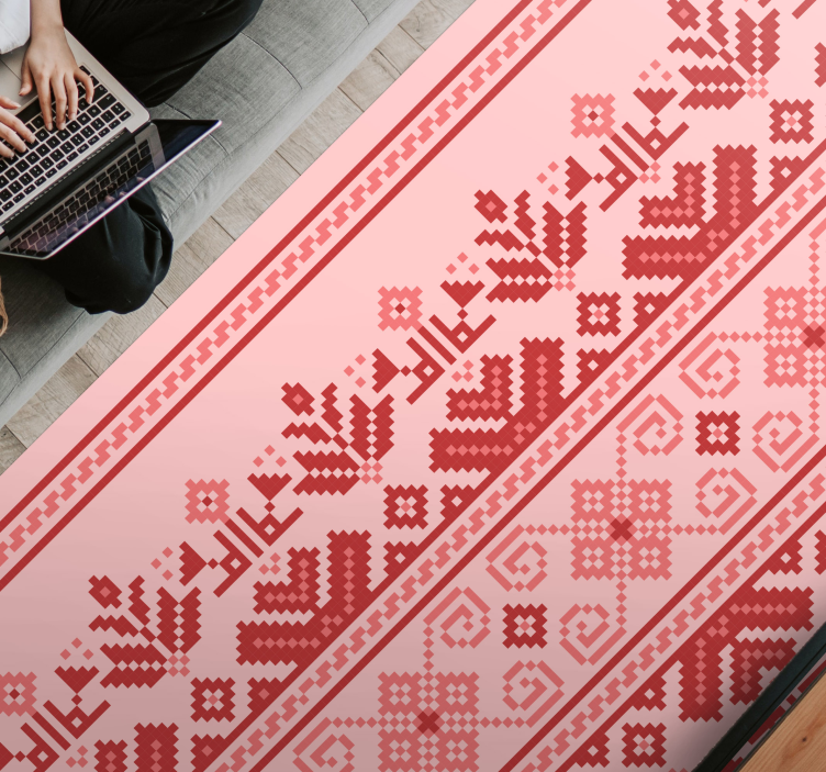 Etnisch sierpatroon vinyl tapijt mandala - TenStickers