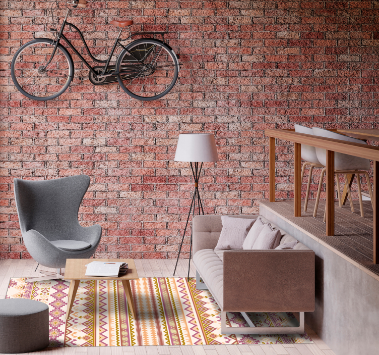 Etnische patroon loper etnisch vinyl tapijt - TenStickers