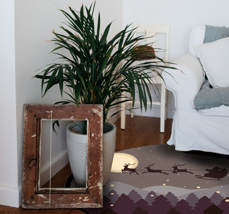 Feestelijke nachtscène vinyl tapijt kerstmis - TenStickers