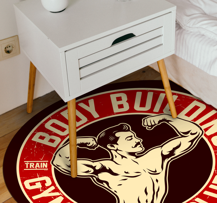Fitnessclub embleem vinyl tapijt tiener - TenStickers