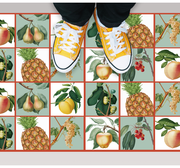 Fruit tegelpatroon vinyl vloerkleed keuken - TenStickers