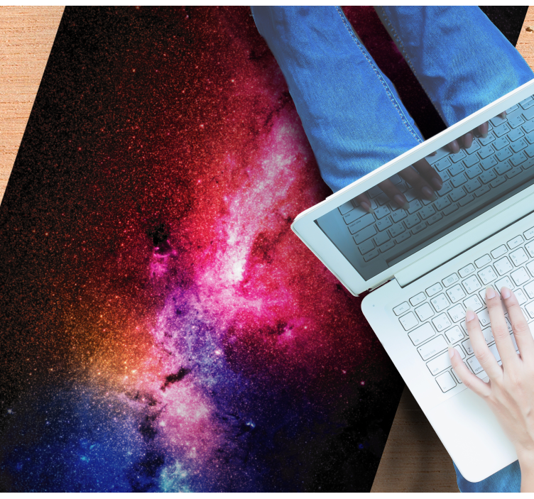 Galactische kleurexplosie vinyl tapijt sterren - TenStickers