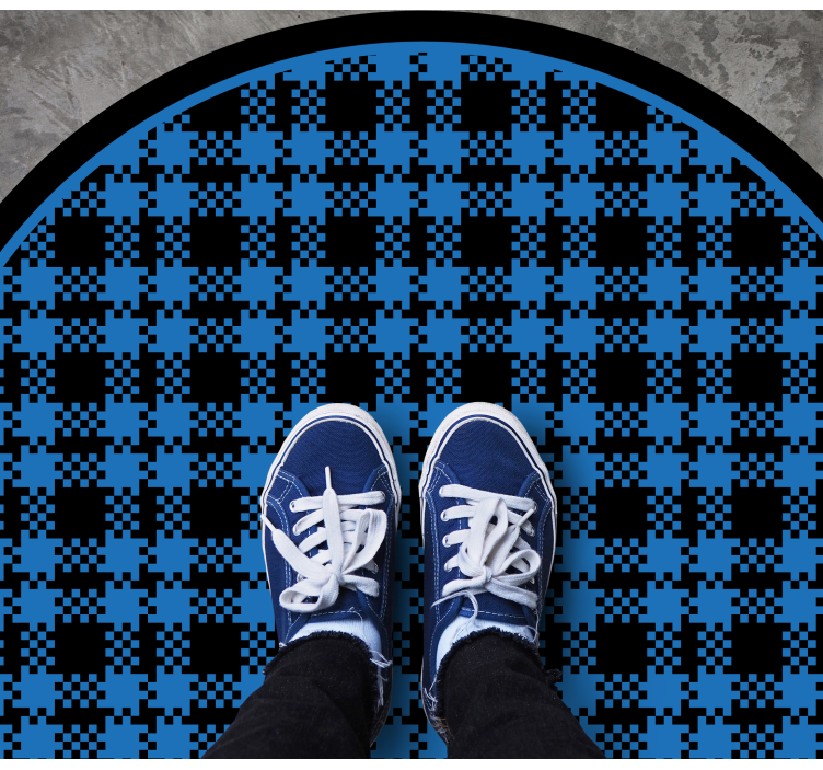 Gecontroleerde compositie vinyl vloerkleed rond - TenStickers