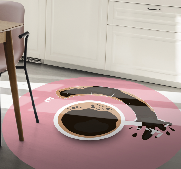 Gemorste koffie vinyl tapijt met textuur - TenStickers