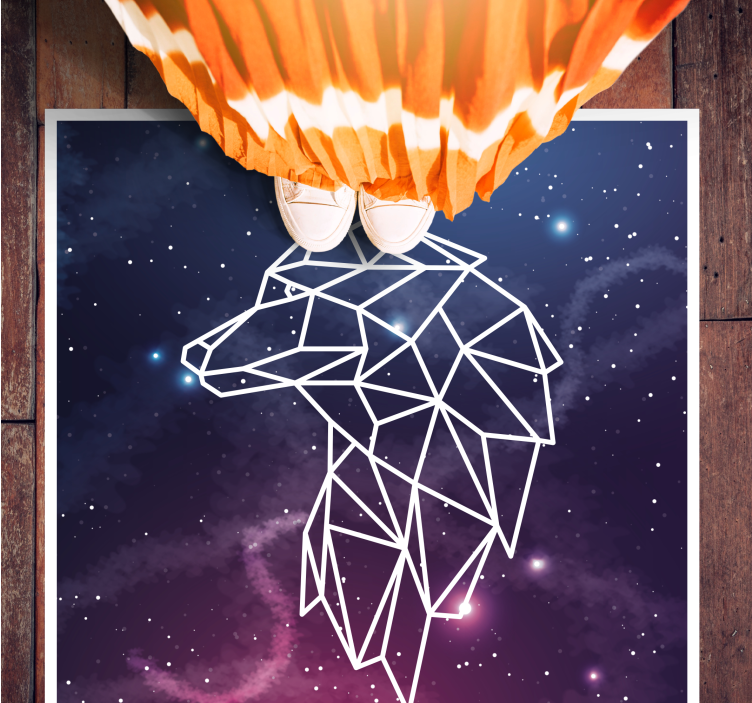 Geometrisch berensilhouet vinyl tapijt dierenprint - TenStickers