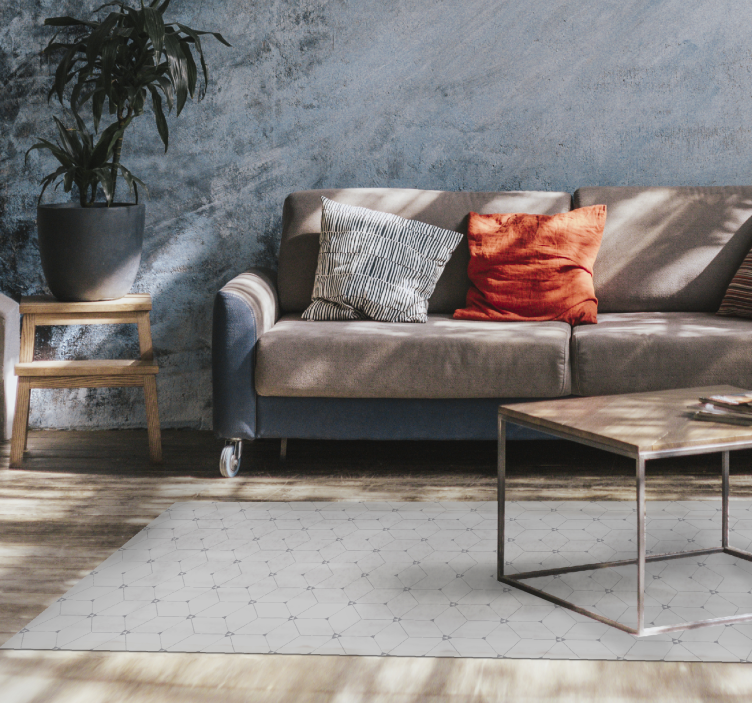 Geometrisch betegeld patroon vinyl tapijt tegels - TenStickers